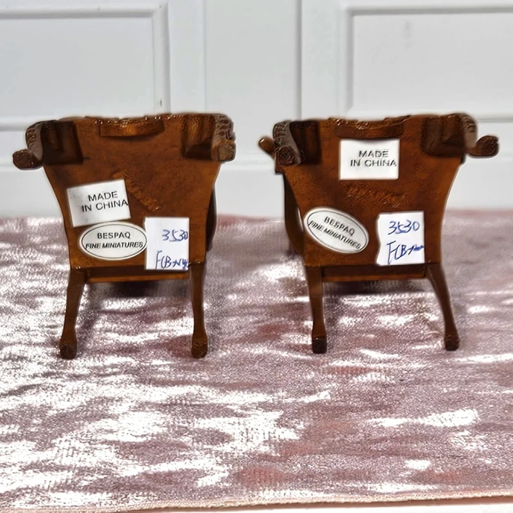 Bespaq Dollhouse Miniature Chairs 1:12 - Picture 5 of 6